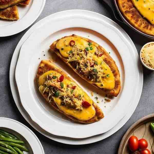 Запечённый морской язык с сыром